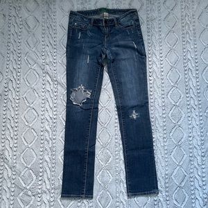 Garage Low Rise Distressed Jeans